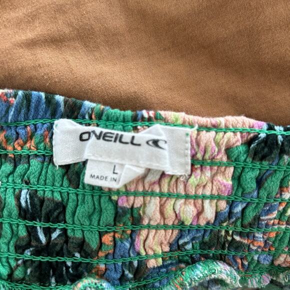 O'Neill Women Wide Leg Pant Beach Surfer Vacation Boho Tropical Green Size Large - Picture 4 of 6